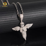 Ready Shipping Hip Hop Jewelry Angel Swing Pendant Silver 925 Iced Out Moissanite Pendant Pass Diamond Tester