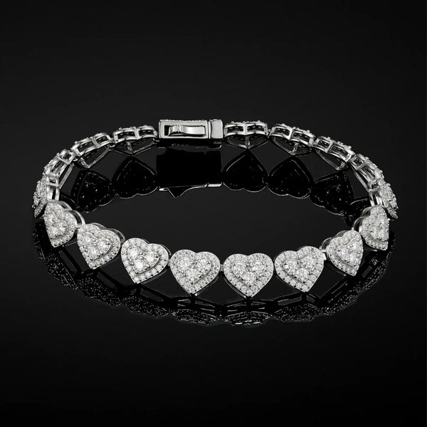 Corvanni Heart Link Bracelet