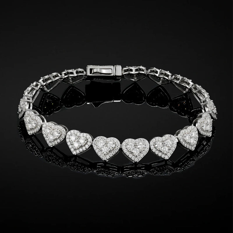Corvanni Heart Link Bracelet