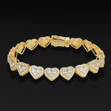 Corvanni Heart Link Bracelet