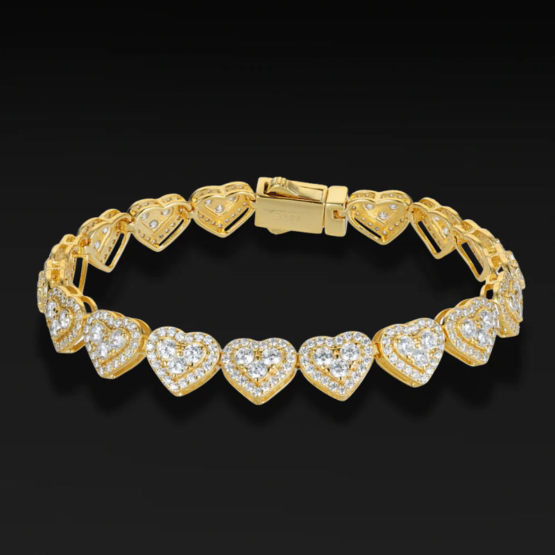 Corvanni Heart Link Bracelet