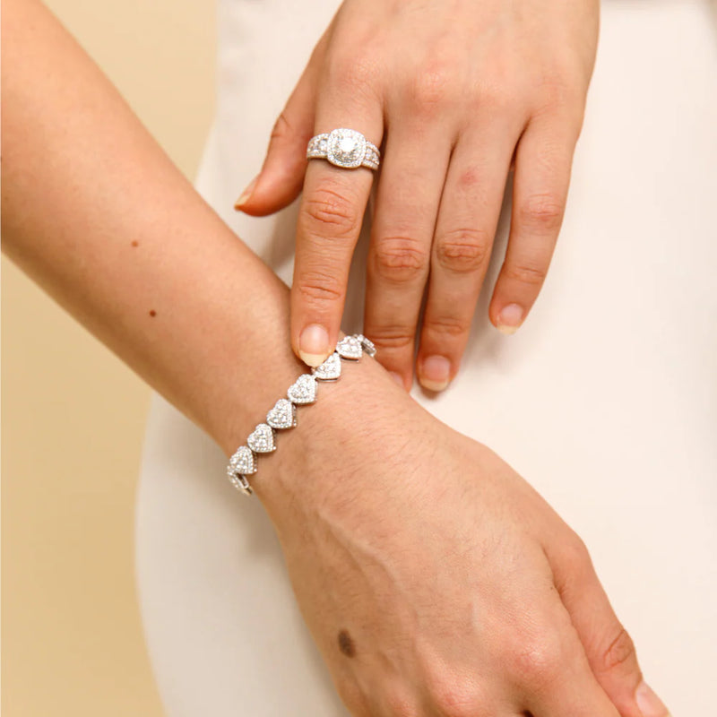 Corvanni Heart Link Bracelet