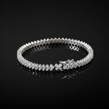 Corvanni Signature Square-Set Tennis Bracelet