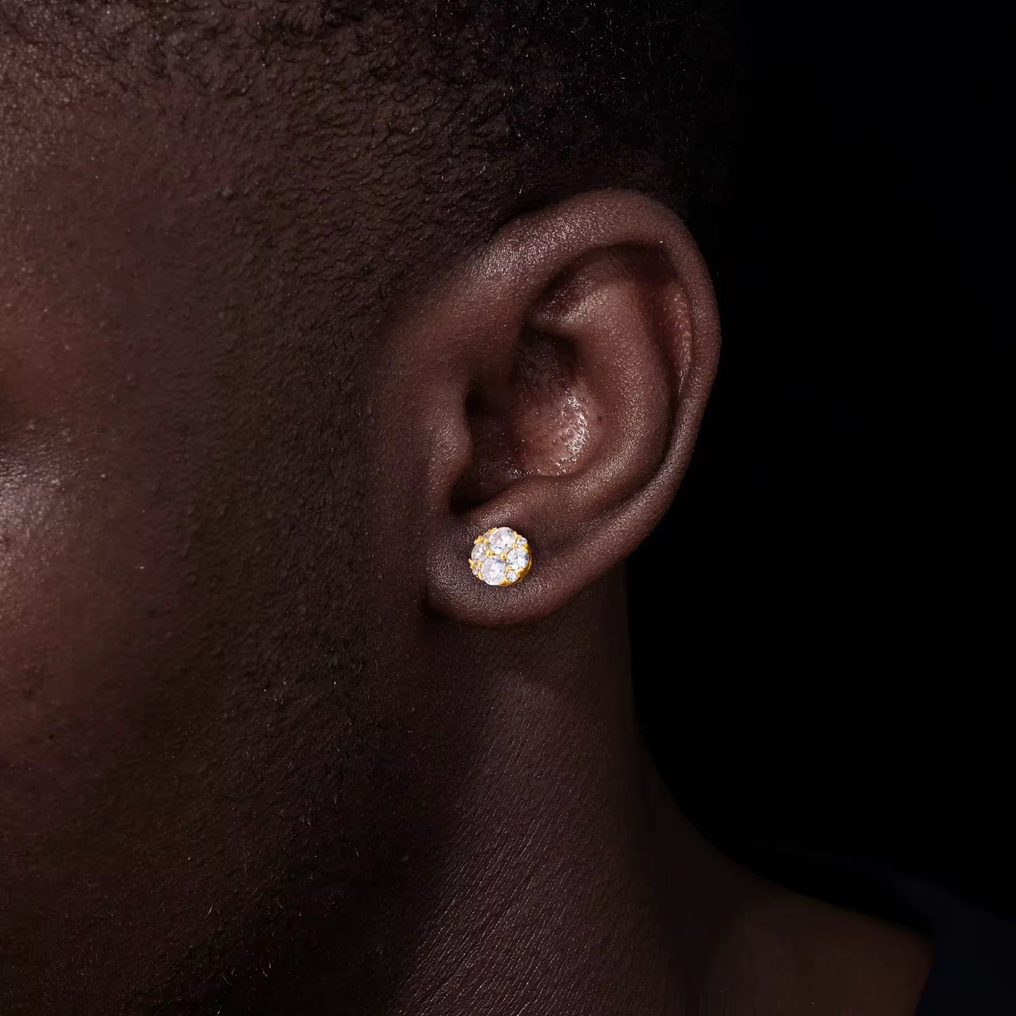 Crown Stud Earrings Gold