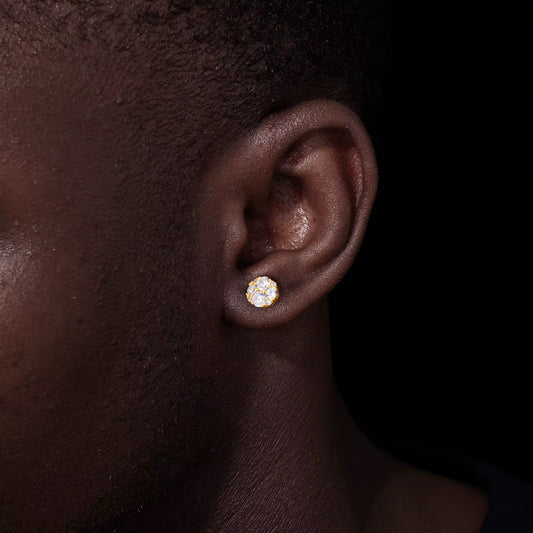 Crown Stud Earrings Gold