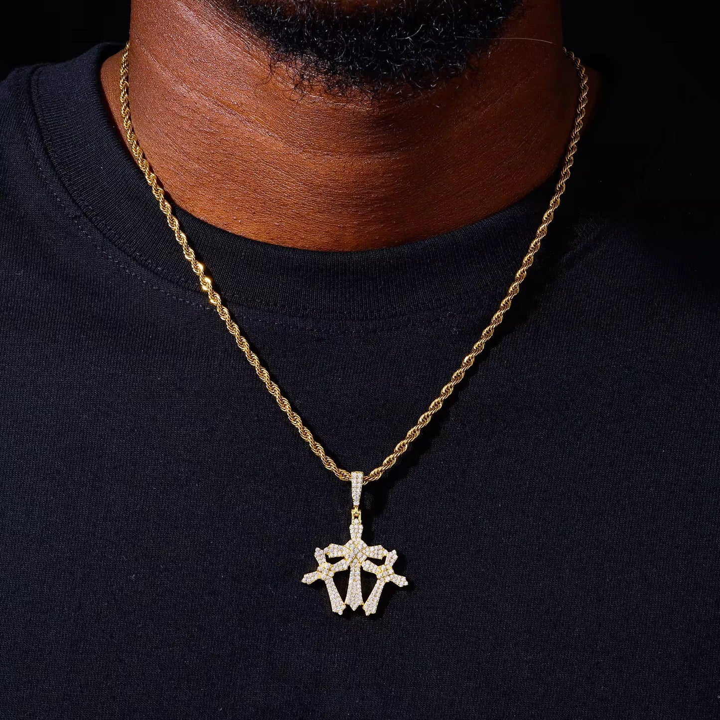 Trinity Cross Pendant Gold