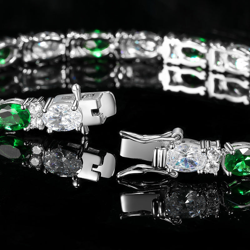 5mm Emerald Oval Tennis Bracelet