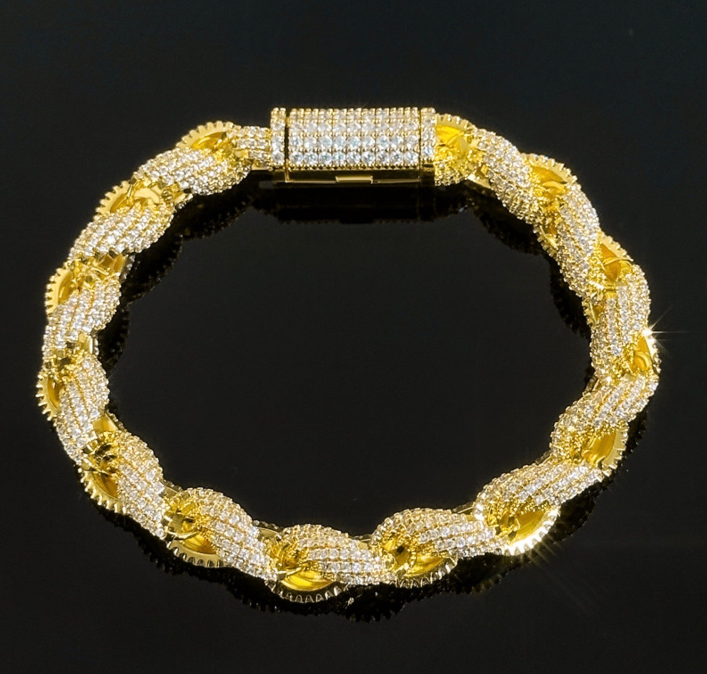 8mm Rope Bracelet Gold