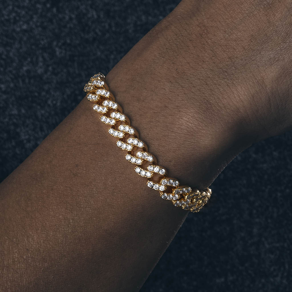 8mm Cuban Link Bracelet Gold