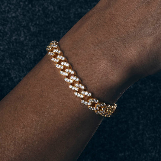 8mm Cuban Link Bracelet Gold
