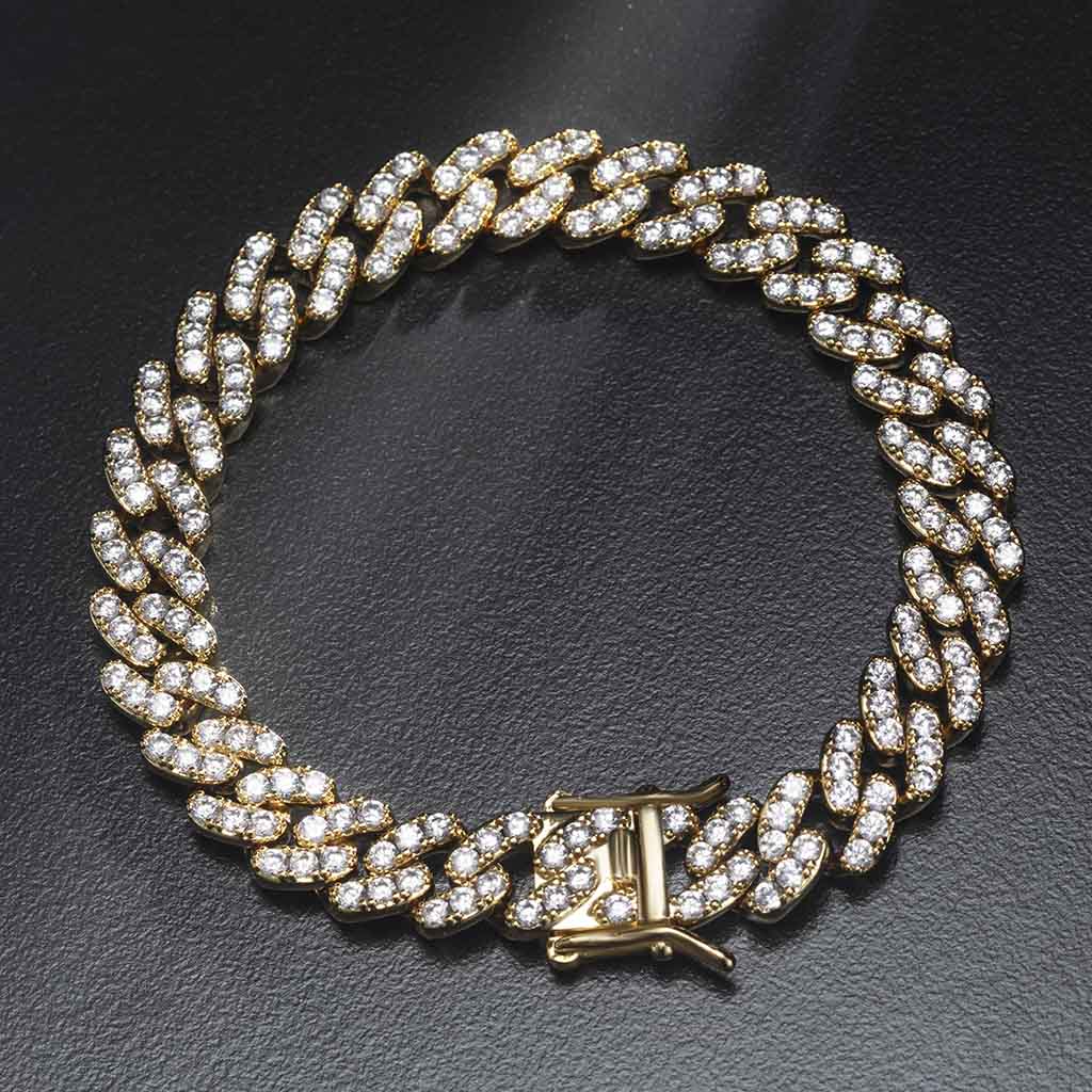 8mm Cuban Link Bracelet Gold