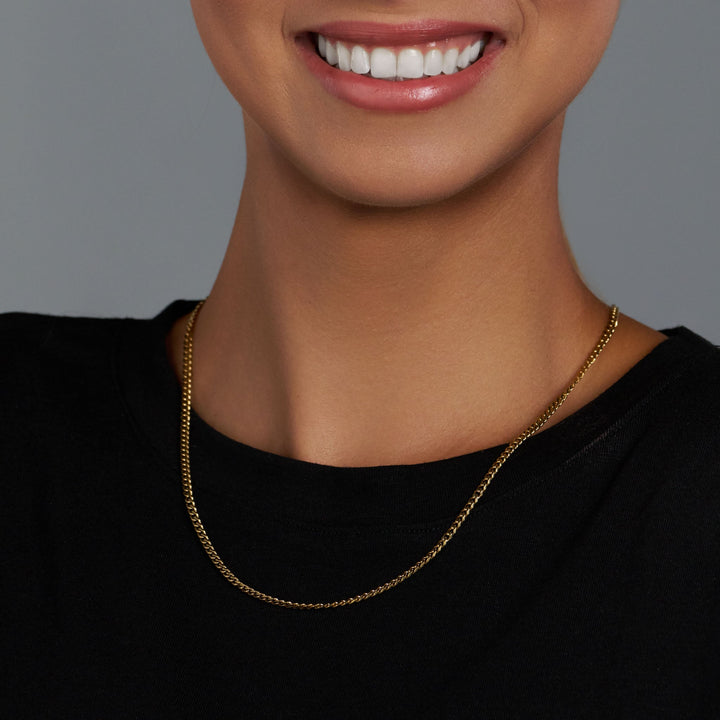 Women's Gold Micro Cuban Chain
