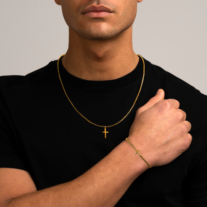 Bundle - Cross Gold 2MM