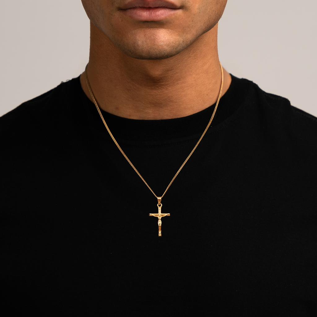 Crucifix Chain Gold Pendant
