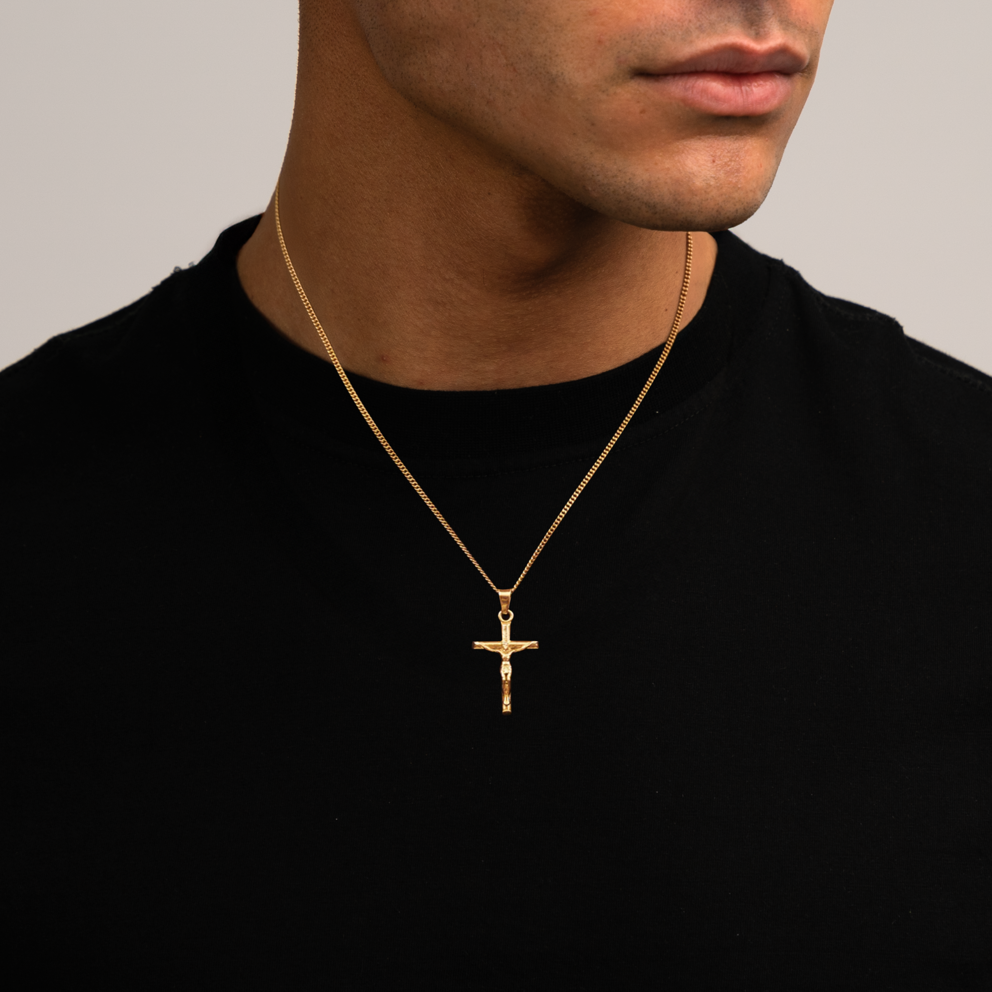 Crucifix Chain Gold Pendant