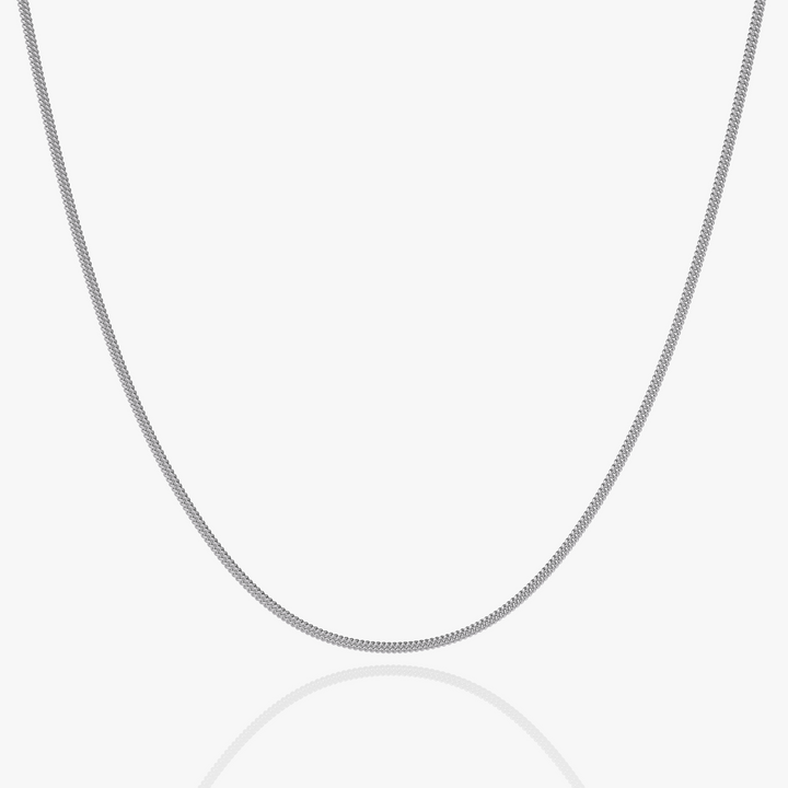 Cuban Link Chain Silver 2MM