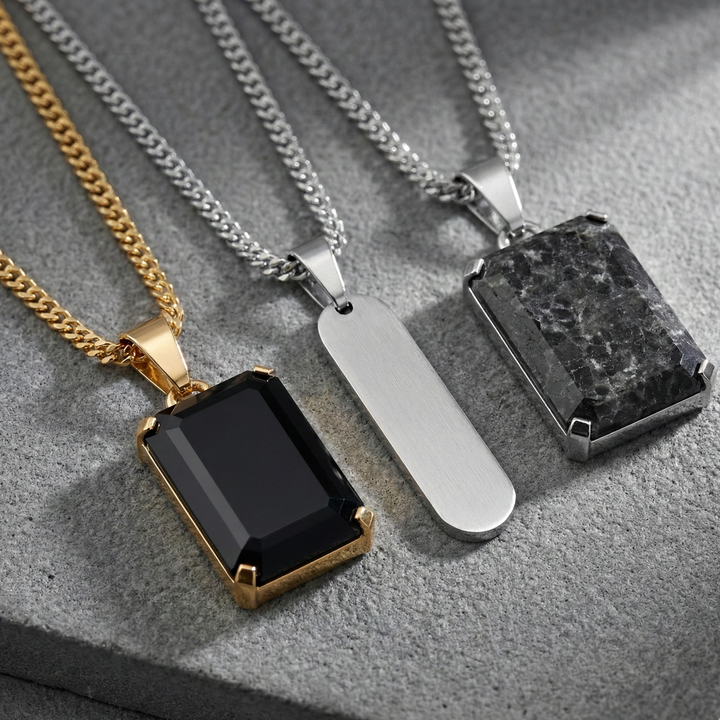 Void Onyx Pendant Gold