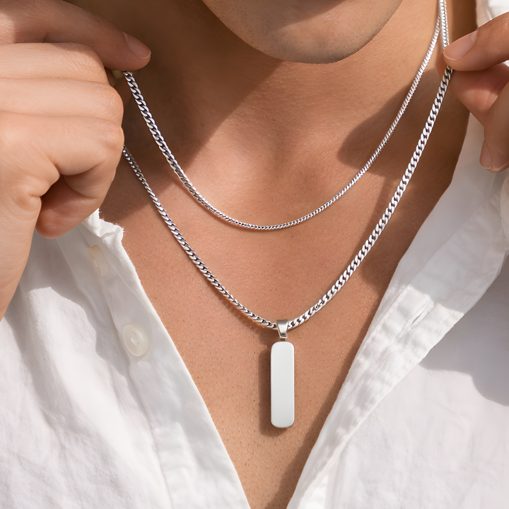 Minimal Pendant Set Silver