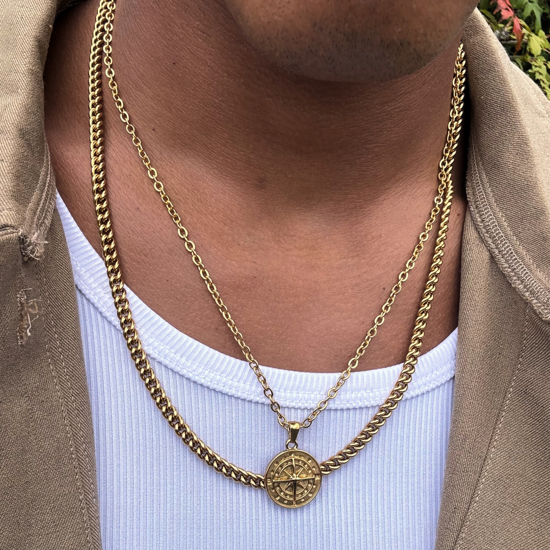 Compass Pendant Gold
