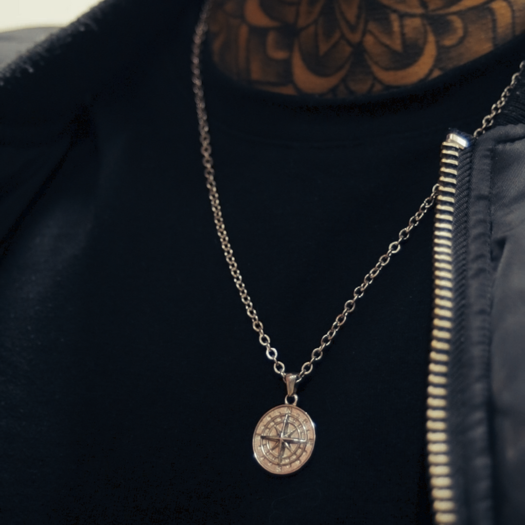 Compass Pendant Silver