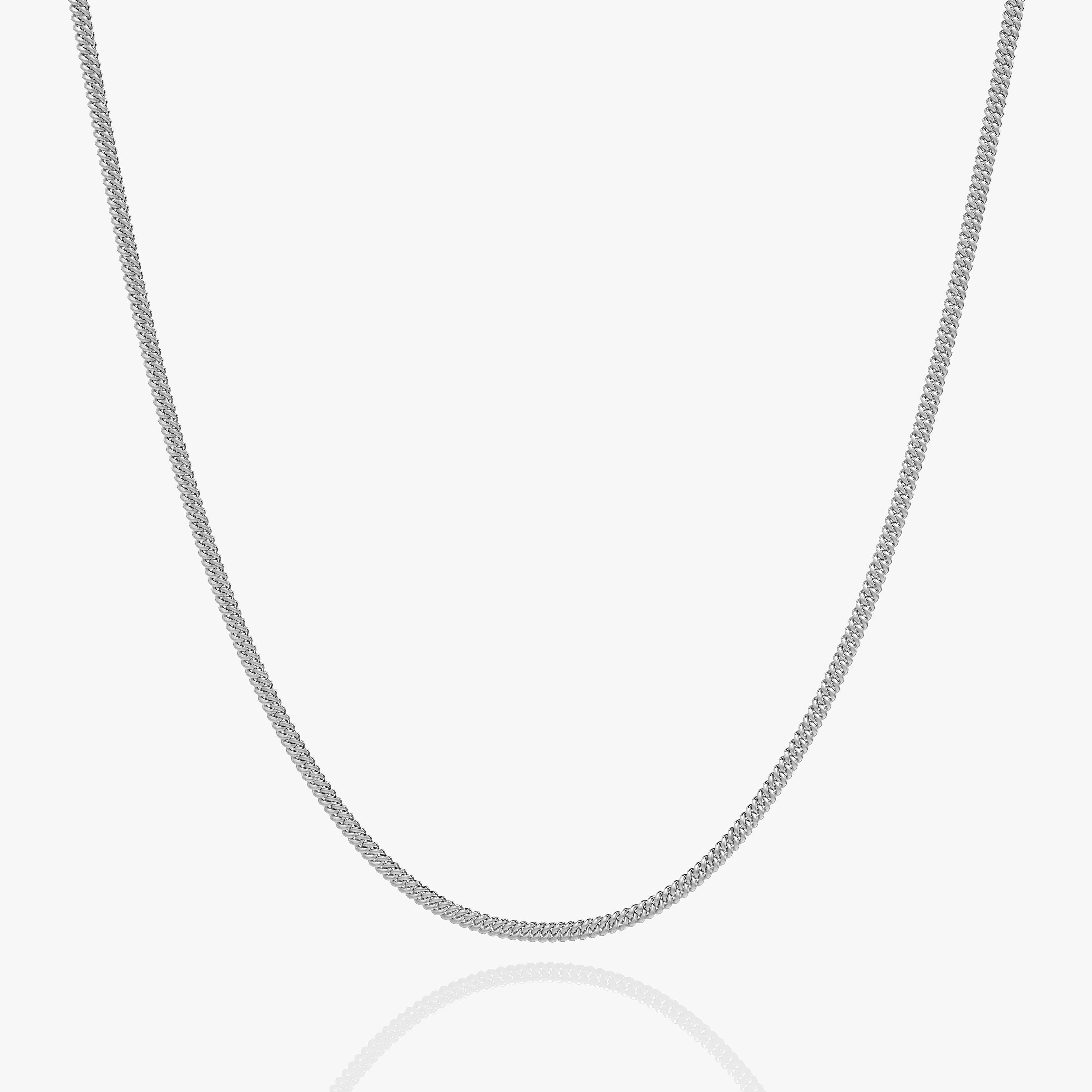 Cuban Link Chain Silver 3MM
