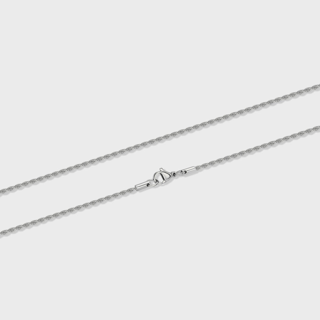 Women's Silver 2mm Rope Chain