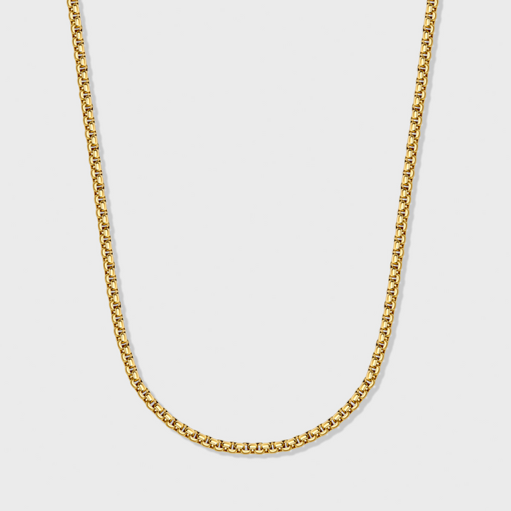 Women's Gold 3mm Round Box Chain