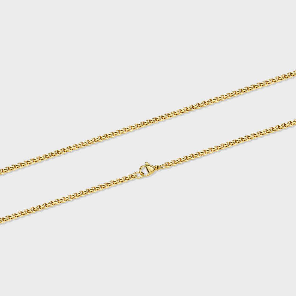 Women's Gold 3mm Round Box Chain