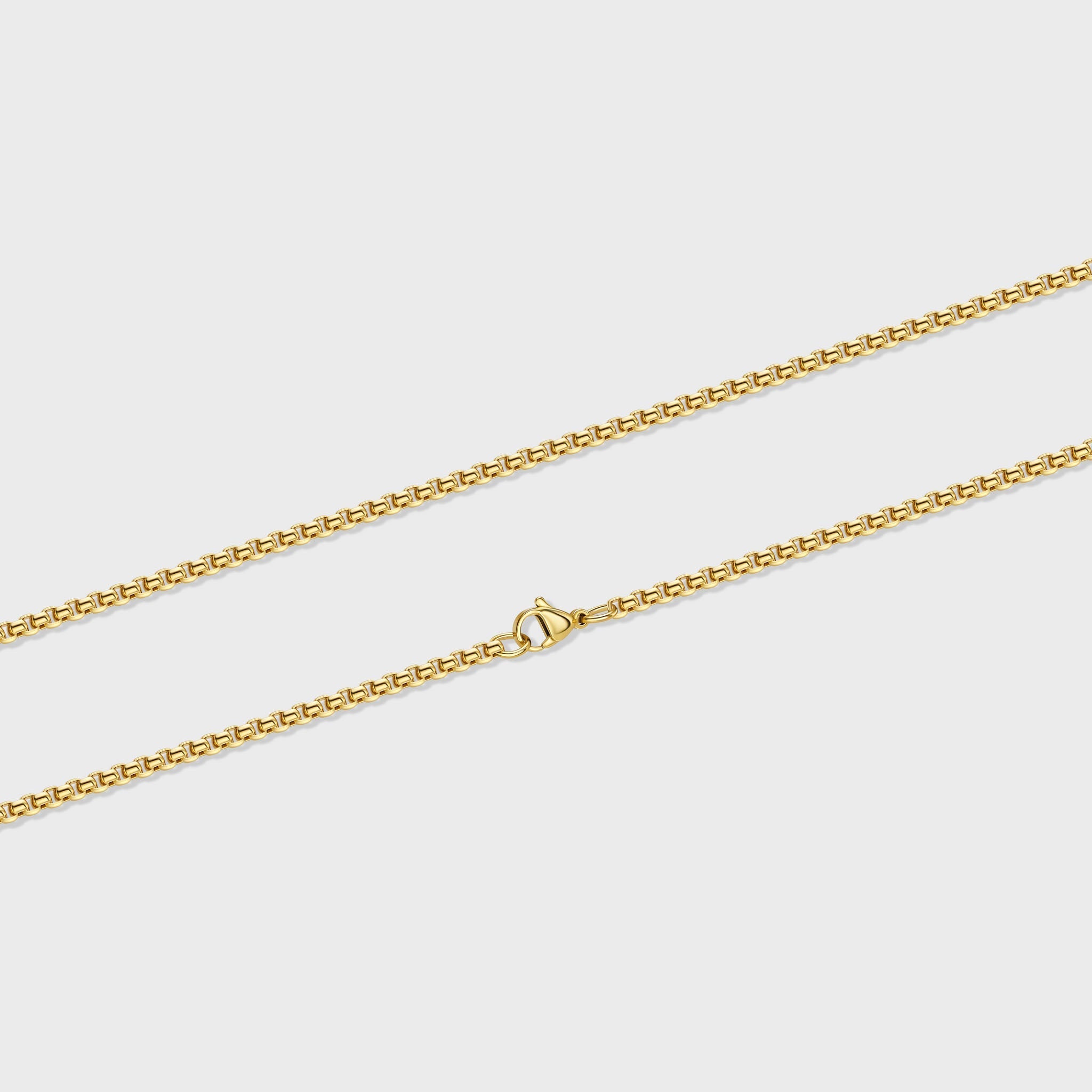 Women's Gold 3mm Round Box Chain
