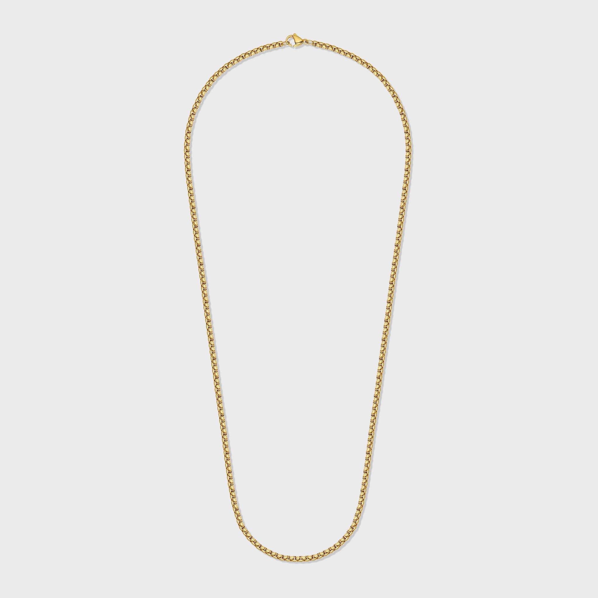 Women's Gold 3mm Round Box Chain