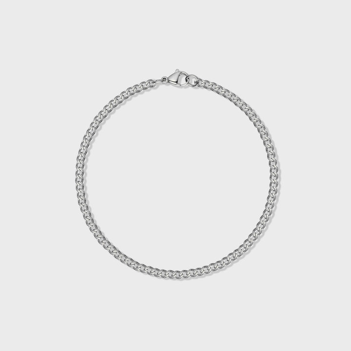 Women's Silver Micro Cuban Bracelet