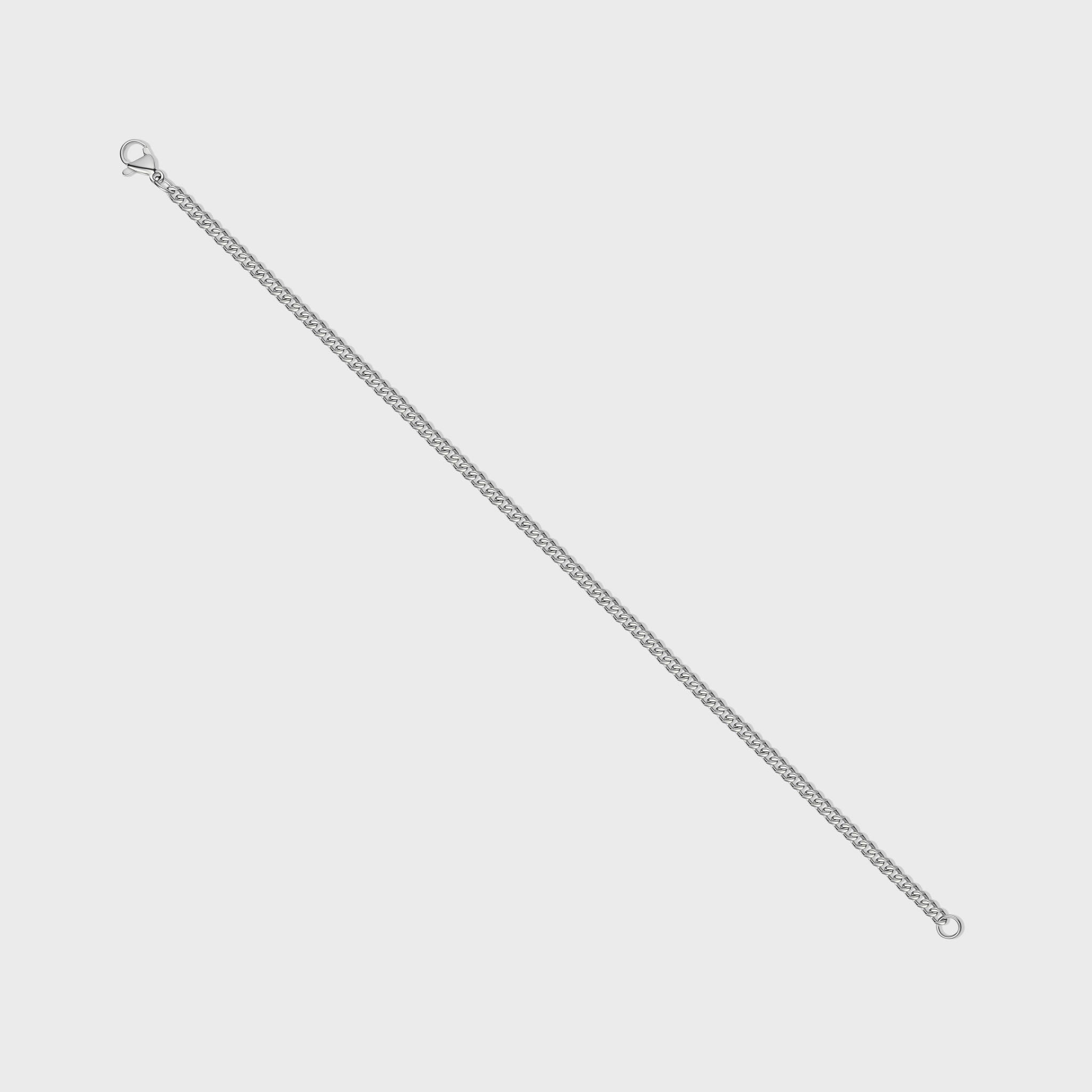 Women's Silver Micro Cuban Bracelet