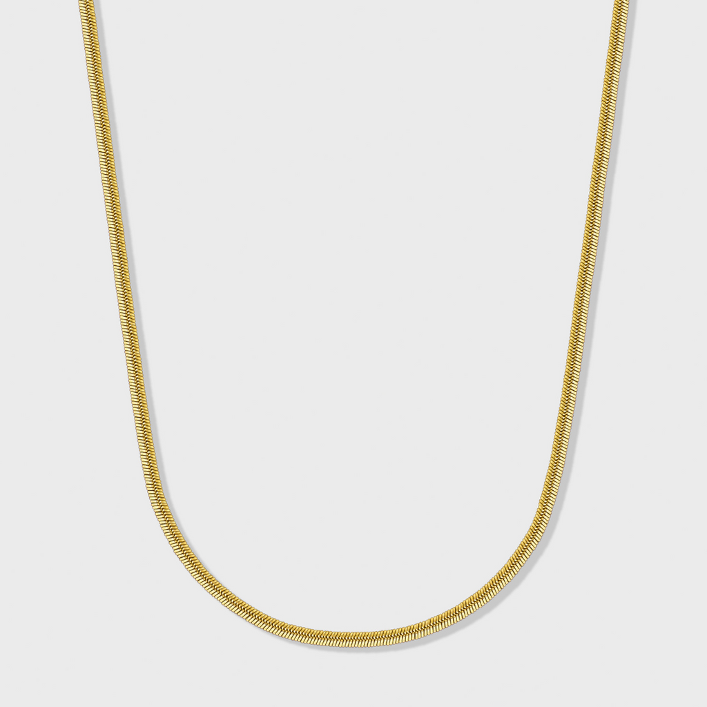 Women's Gold 2mm Flat Snake Chain