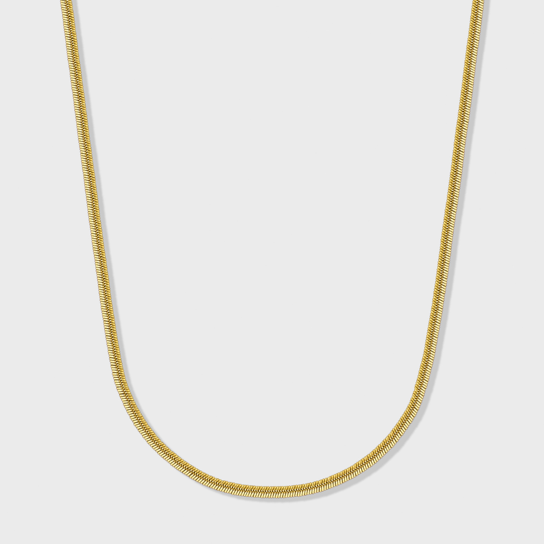 Women's Gold 2mm Flat Snake Chain
