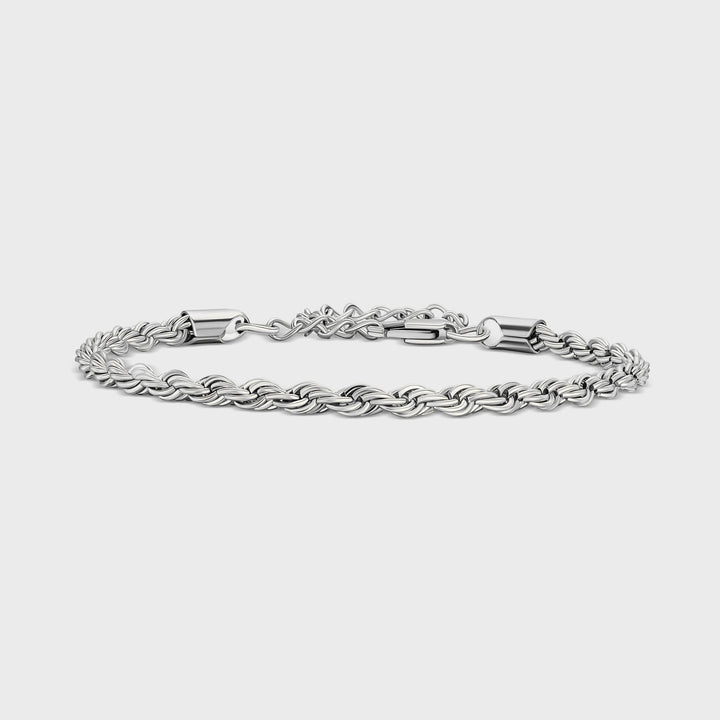 Women's 4mm Silver Rope Bracelet