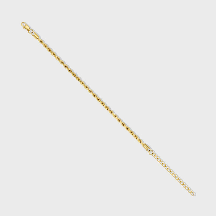 Women's Gold 4mm Rope Bracelet